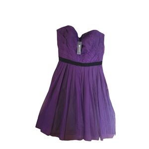 NWT Aiden Mattox purple organza dress - 12.    M